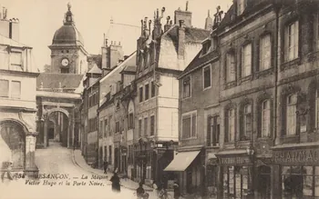 carte postale LA MAISON VICTOR HUGO, PORTE NOIRE Doubs 1903-1920 015657 Photo