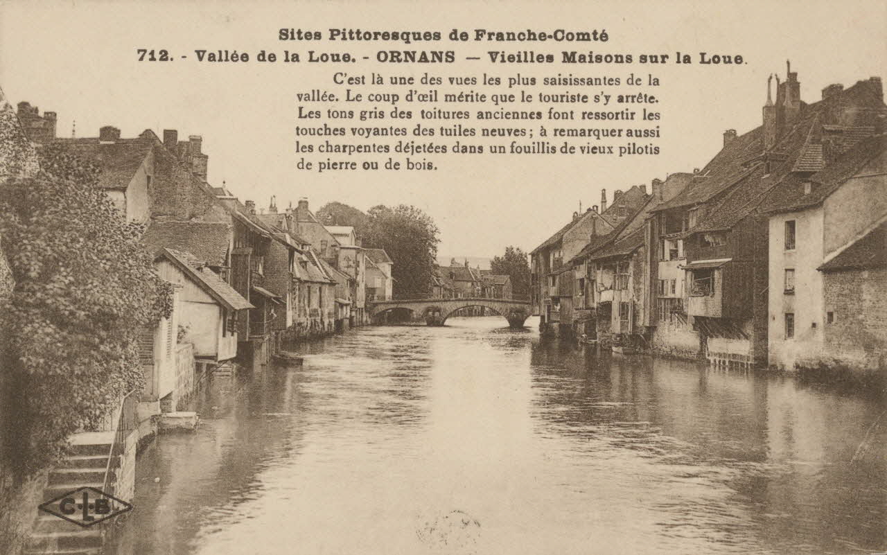 carte postale VIEILLES MAISONS SUR LA LOUE Doubs 1903-1920 015680 Photo