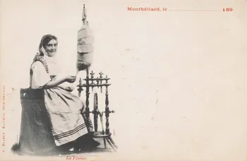 carte postale LA FILEUSE Doubs 1903 015697 Photo