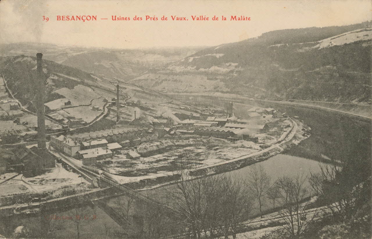 carte postale USINES DES PRES DE VAUX Doubs 1906 015721 Photo