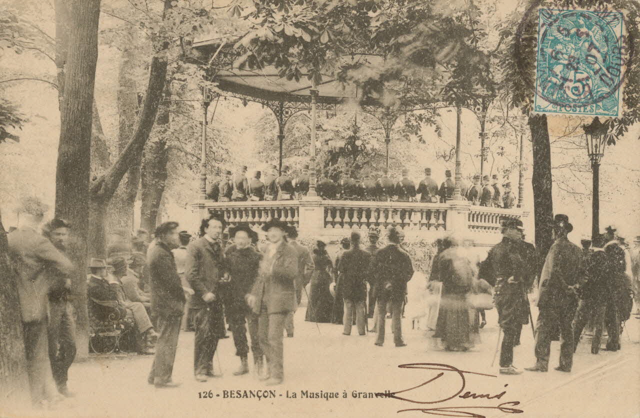 carte postale LA MUSIQUE A GRANVELLE Doubs 1907 015739 Photo