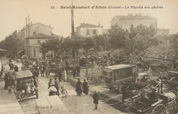 carte postale LE MARCHE AUX PECHES Drôme 1903-1920 016028  Photo
