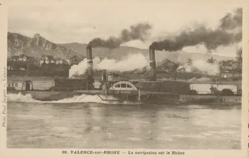 carte postale LA NAVIGATION SUR LE RHONE Drôme 1903-1920 016137 Photo