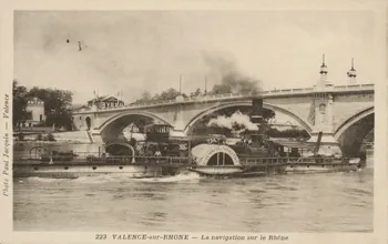 carte postale LA NAVIGATION SUR LE RHONE Drôme 1903-1920 016138 Photo
