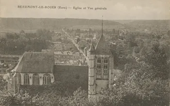 carte postale EGLISE ET VUE GENERALE Eure 1903-1920 016170  Photo