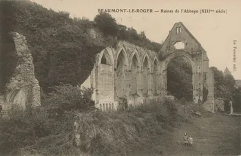 carte postale RUINES DE L'ABBAYE (XIIIe SIECLE) Eure 1903-1920 016171  Photo
