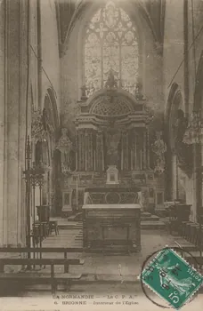 carte postale INTERIEUR DE L'EGLISE Eure 1909 016185  Photo