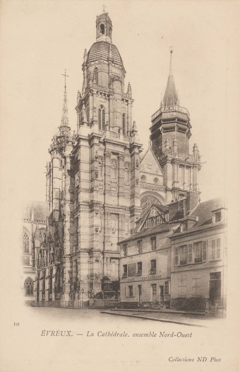carte postale LA CATHEDRALE, ENSEMBLE NORD-OUEST Eure 1903 016195 Photo