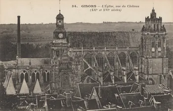 carte postale L'EGLISE, VUE DU CHATEAU (XIIe ET XVIe SIECLES) Eure 1903-1920 016224 Photo