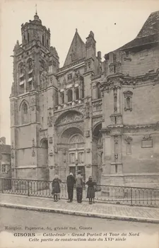 carte postale CATHEDRALE ; GRAND PORTAIL ET TOUR DU NORD Eure 1903-1920 016227 Photo