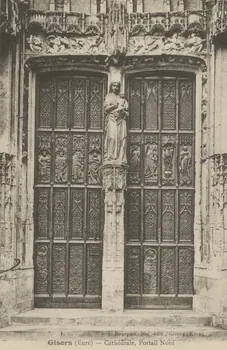 carte postale CATHEDRALE, PORTAIL NORD Eure 1903-1920 016232 Photo