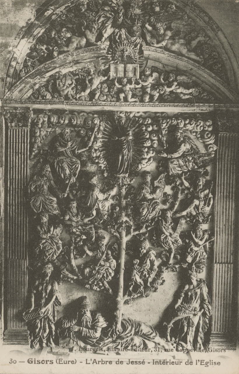 carte postale L'ARBRE DE JESSE ; INTERIEUR DE L'EGLISE Eure 1903-1920 016234 Photo