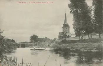 carte postale L'EGLISE VUE DES BORDS DE L'EURE Eure 1903-1920 016249  Photo