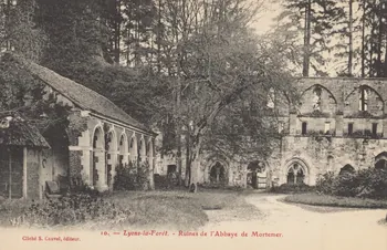 carte postale RUINES DE L'ABBAYE DE MORTEMER Eure 1908 016269 Photo