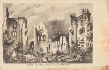 carte postale RUINES DE L'ABBAYE DE MORTEMER Eure 1903 016270 Photo