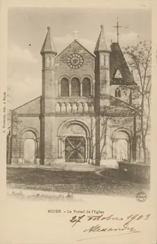 carte postale LE PORTAIL DE L'EGLISE Eure 1903 016277  Photo