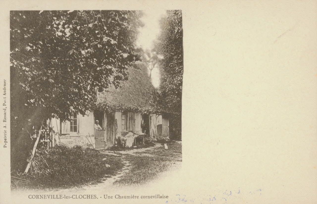 carte postale CHAUMIERE CORNEVILLAISE Eure 1903 016311 Photo