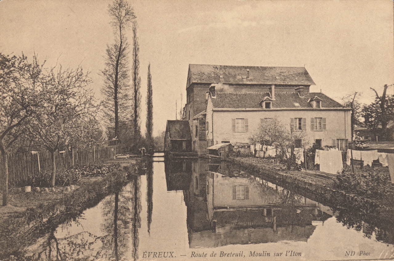 carte postale MOULIN SUR L'ITON-EVREUX Eure 1903-1950 016320 Photo