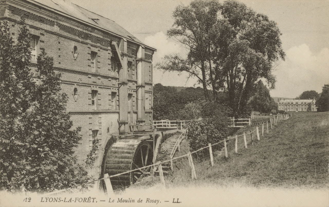 carte postale MOULIN DE ROSAY-LYONS LA FORET Eure 1903-1920 016325 Photo