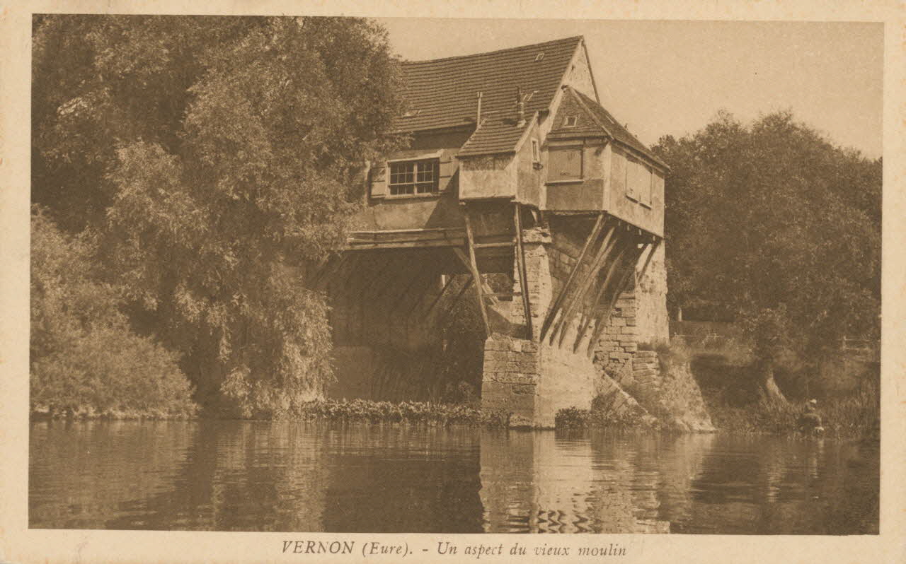 carte postale VERNON-VIEUX MOULIN Eure 1921-1950 016331 Photo