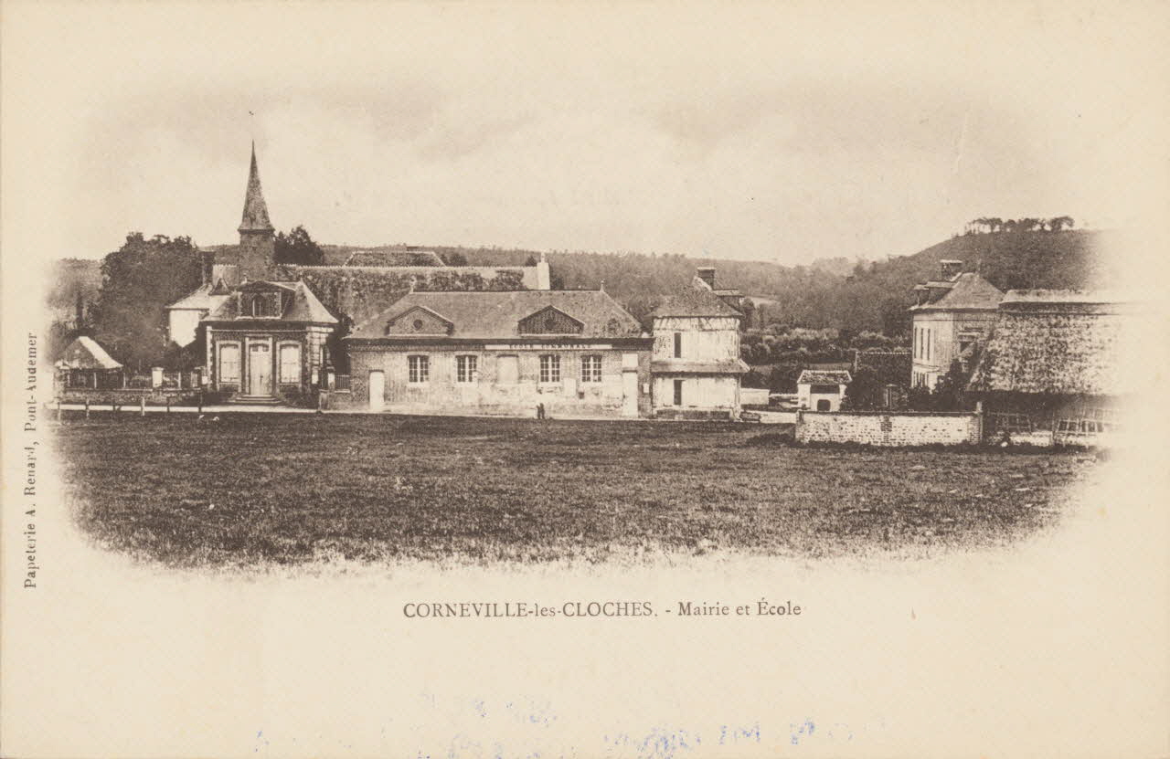 carte postale MAIRIE ET ECOLE Eure 1903 016351 Photo
