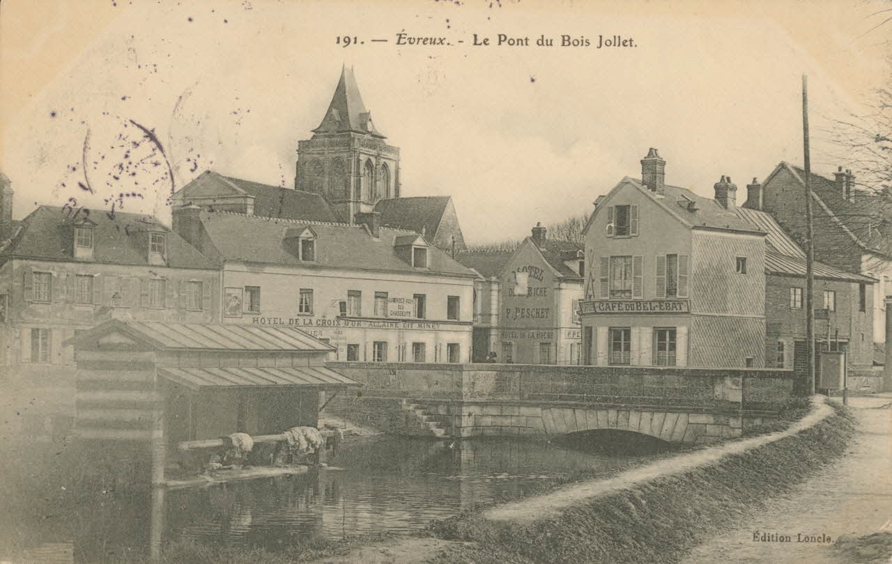 carte postale LE PONT DU BOIS JOLLET Eure 1905 016357 Photo