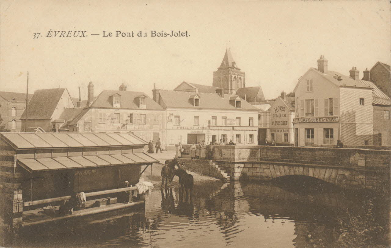 carte postale LE PONT DU BOIS-JOLET Eure 1905 016358 Photo