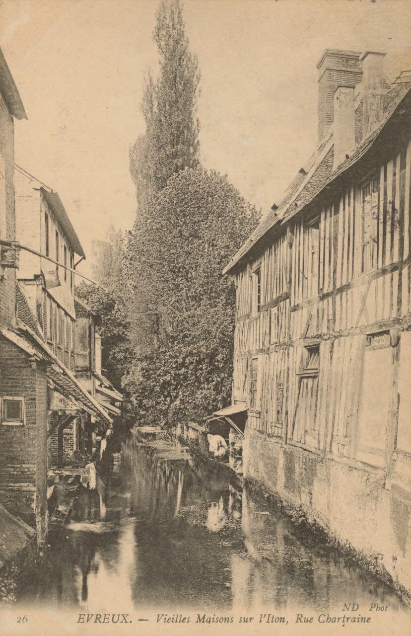 carte postale VIEILLES MAISONS SUR L'ITON Eure 1906 016361 Photo