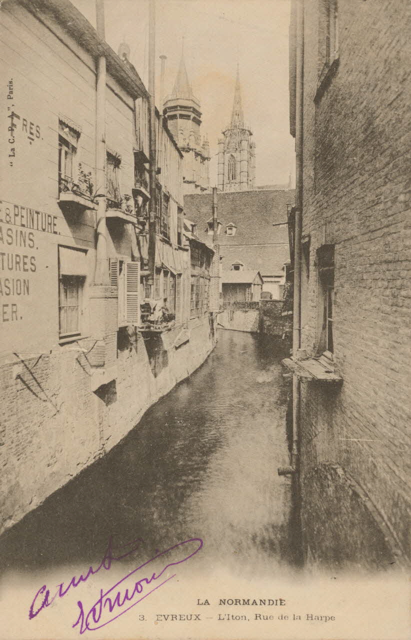 carte postale L'ITON RUE DE LA HARPE Eure 1906 016362 Photo