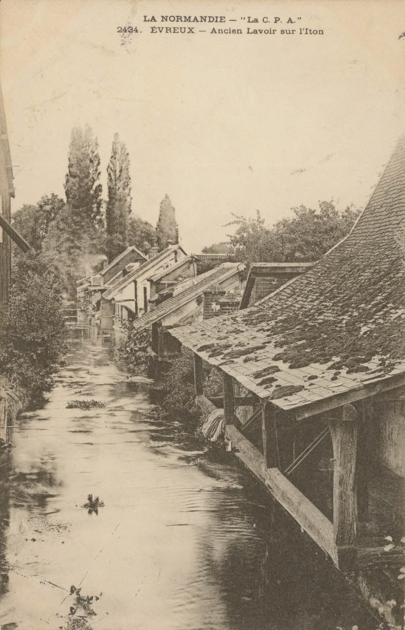 carte postale ANCIEN LAVOIR SUR L'ITON Eure 1905 016364 Photo
