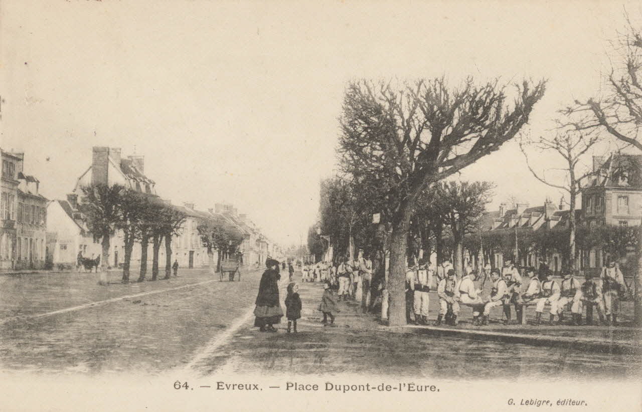 carte postale PLACE DUPONT-DE-L'EURE Eure 1903-1920 016365 Photo