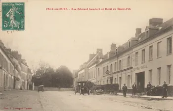 carte postale RUE ED ISAMBARD, LE SOLEIL D'OR Eure 1903-1920 016388 Photo