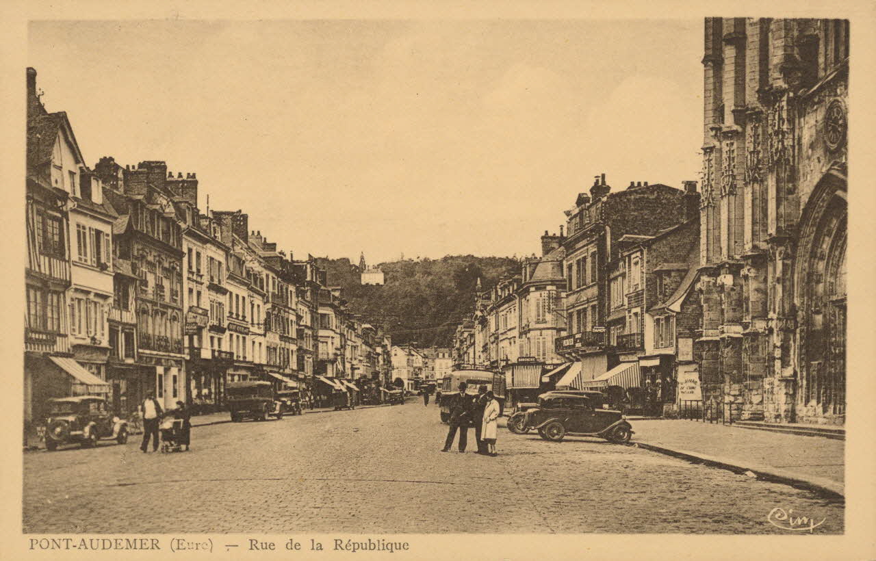 carte postale RUE DE LA REPUBLIQUE Eure 1921-1950 016392 Photo
