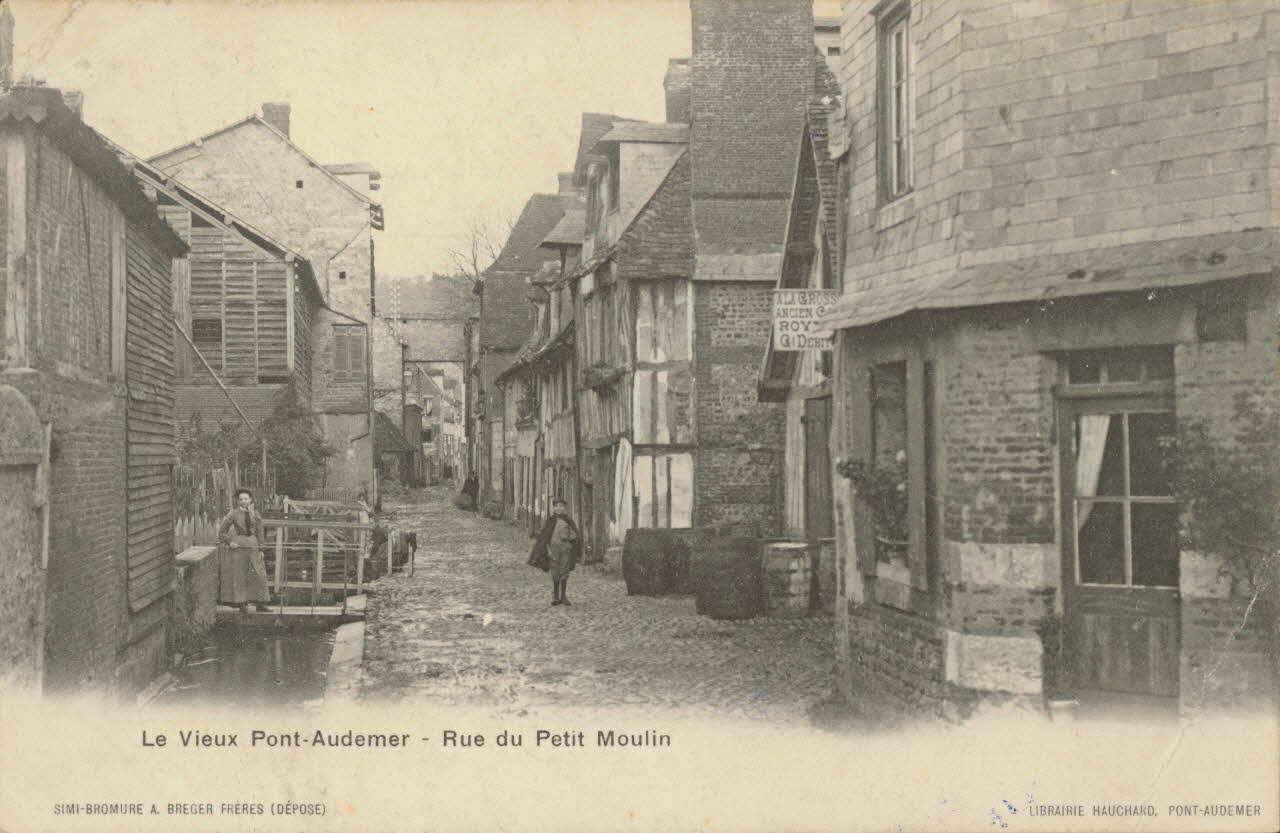 carte postale RUE DU PETIT MOULIN Eure 1904 016395 Photo