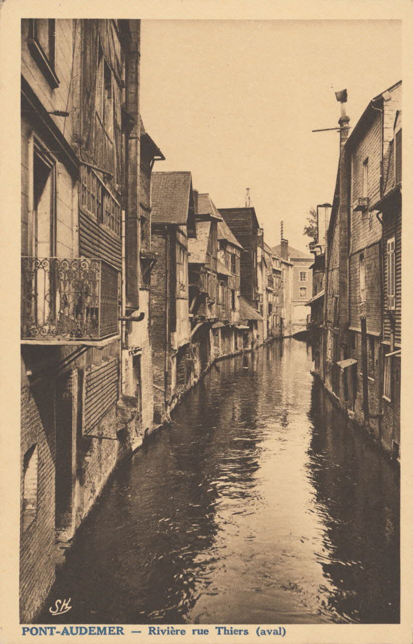 carte postale RIVIERE RUE THIERS Eure 1921-1950 016398 Photo