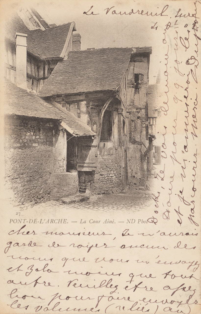 carte postale LA COUR AINE Eure 1903 016403 Photo