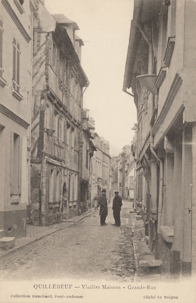 carte postale VIEILLES MAISONS, GRANDE RUE Eure 1903-1920 016404 Photo