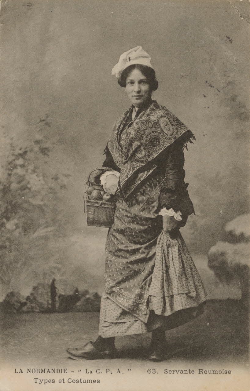 carte postale SERVANTE ROUMOISE 1908 016424 Photo