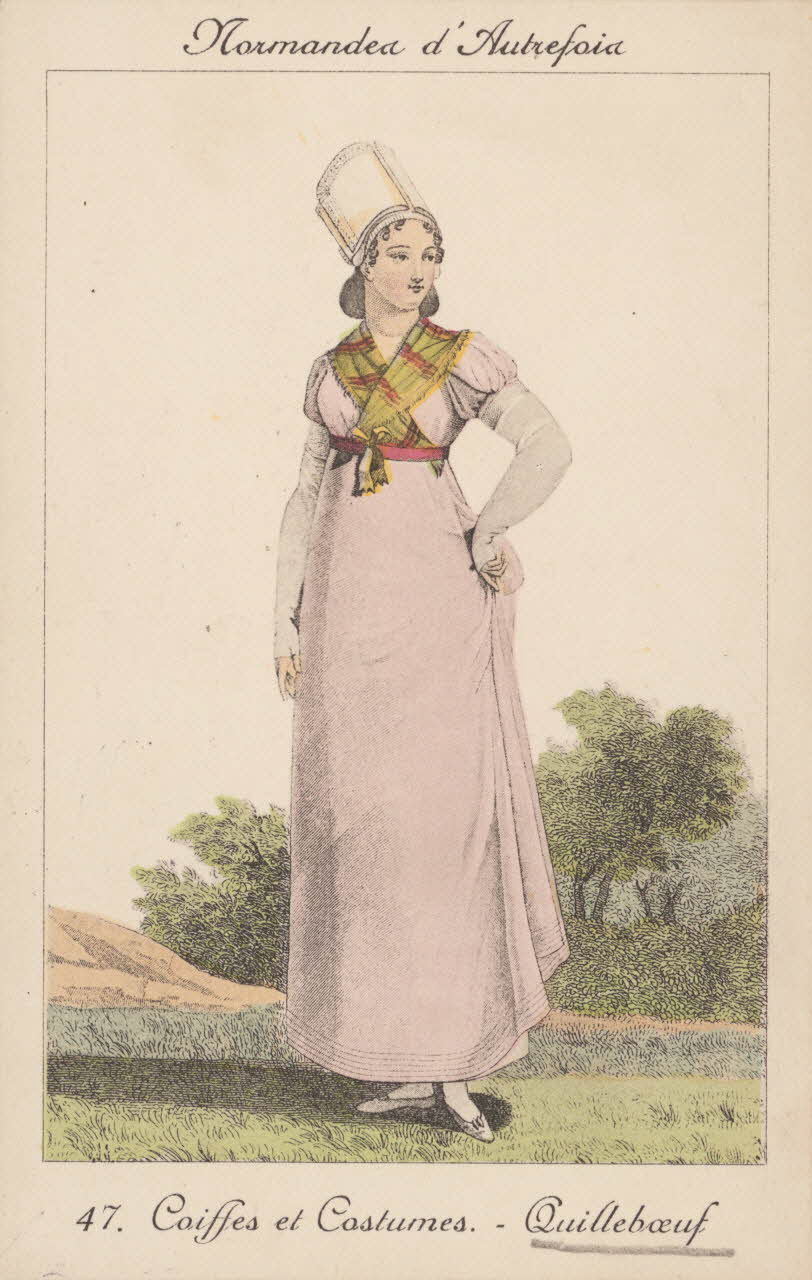 carte postale COIFFES ET COSTUMES-QUILLEBOEUF Eure 1903 016435 Photo