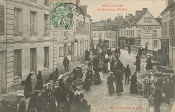 carte postale LE MARCHE AUX VOLAILLES Eure 1907 016459 Photo