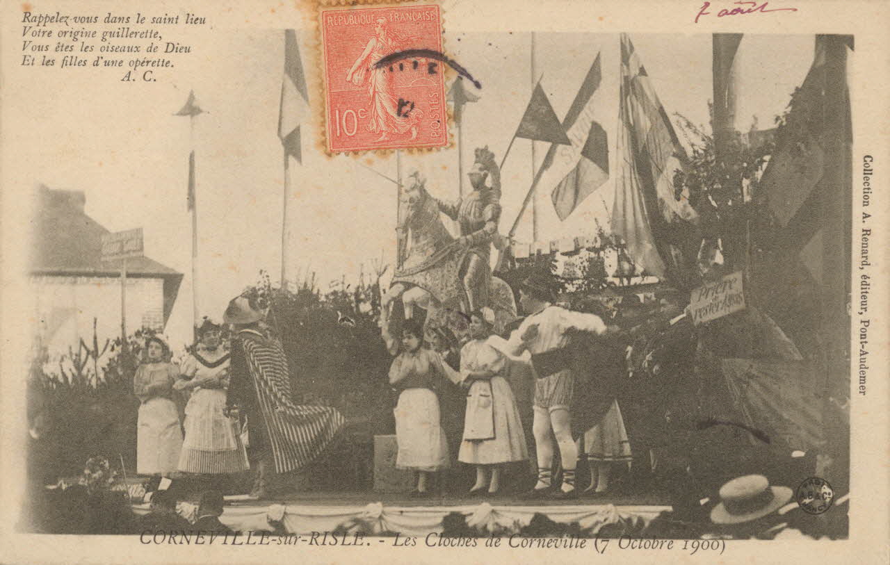 carte postale LES CLOCHES DE CORNEVILLE Eure 1905 016464 Photo
