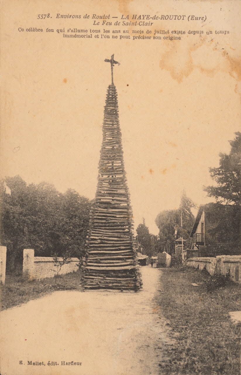 carte postale LE FEU DE SAINT-CLAIR Eure 1903-1920 016469 Photo