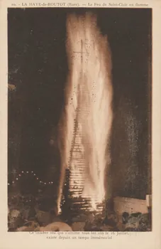 carte postale LE FEU DE SAINT-CLAIR EN FLAMME Eure 1903-1920 016471 Photo