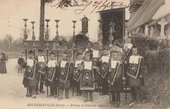 carte postale FRERES DE CHARITE Eure 1907 016485 Photo