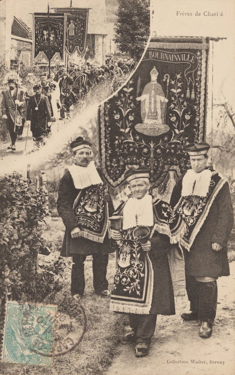 carte postale FRERES DE CHARITE Eure 1906 016486 Photo