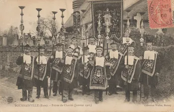 carte postale FRERES DE CHARITE Eure 1906 016488 Photo