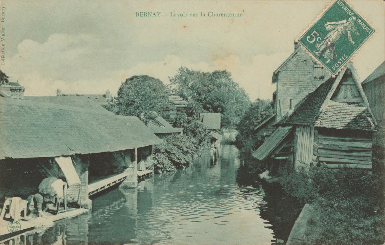 carte postale LAVOIR SUR LA CHARENTONNE Eure 1903-1920 016497 Photo