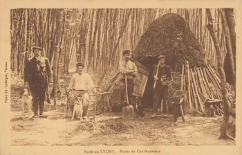 carte postale HUTTE DE CHARBONNIERS Eure 1903-1920 016523 Photo