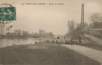 carte postale PONT-DE-L'ARCHE. ROUTE DES DAMPS Eure 1903-1920 016529  Photo