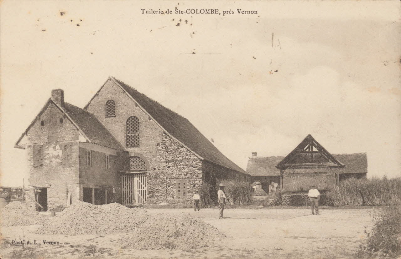 carte postale TUILERIE DE STE COLOMBE Eure 1903-1920 016535 Photo